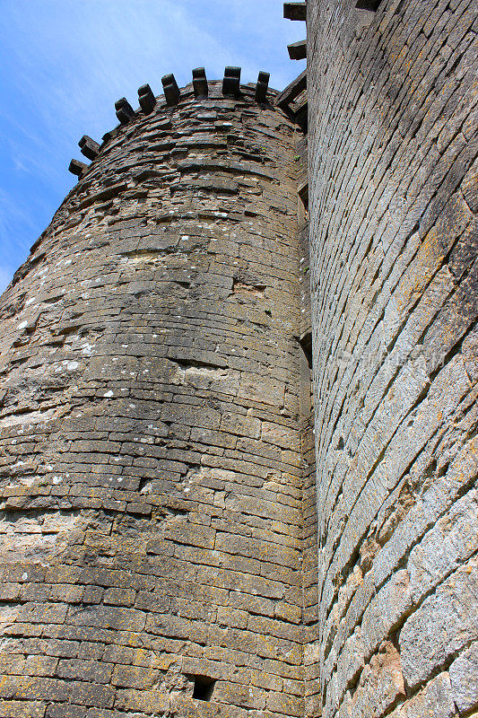 图片Nunney城堡废墟，靠近Frome, Somerset, England, UK